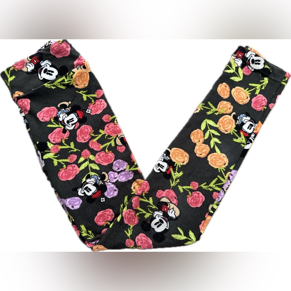 Lularoe Minnie and Mickey Floral Leggings